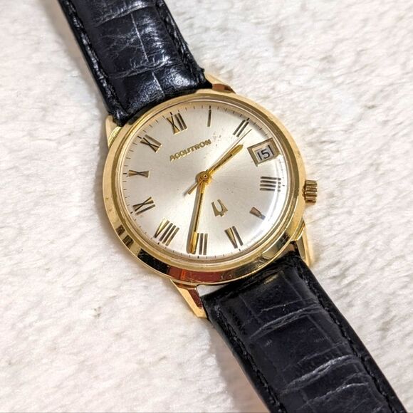 Bulova Other - Vintage Ltd Edition 1967 Men's Accutron/Bulova w/Date 18K Gold Case-Waterproof